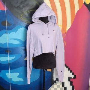 Champion Light Purple Cropped Hoodie